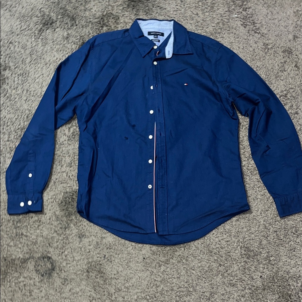 Tommy Hilfiger Men's Navy Button-Down Shirt